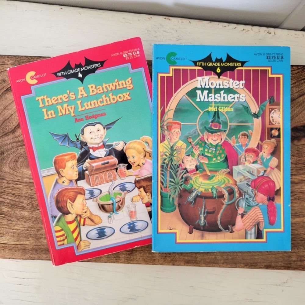 Avon Books Vintage Fifth Grade Monsters Set of 2 1980s
